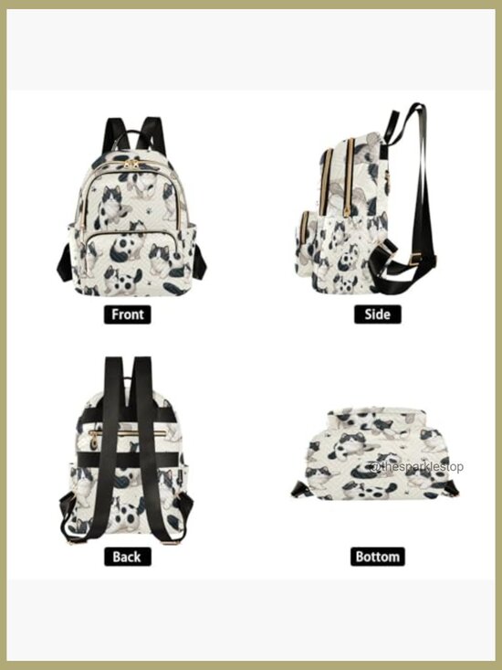 Small Quilted Backpack Purse for Women Lightweight Nylon Travel Daypack main image 5